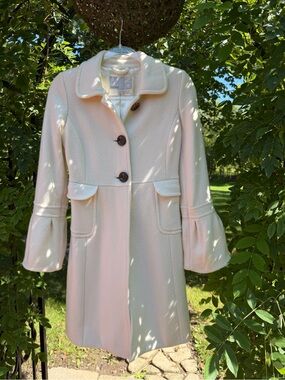Old Navy Light Pink Pea Coat with Bell Sleeves